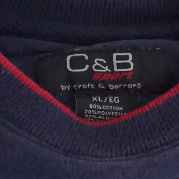 Vtg '90S C & B Sport Navy Patriotic America Freedom Cotton Crewneck Sweater XL - Picture 4 of 9